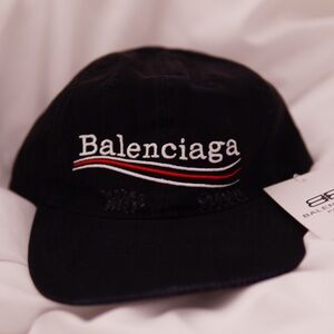 Balenciaga Black and White Logo Cap